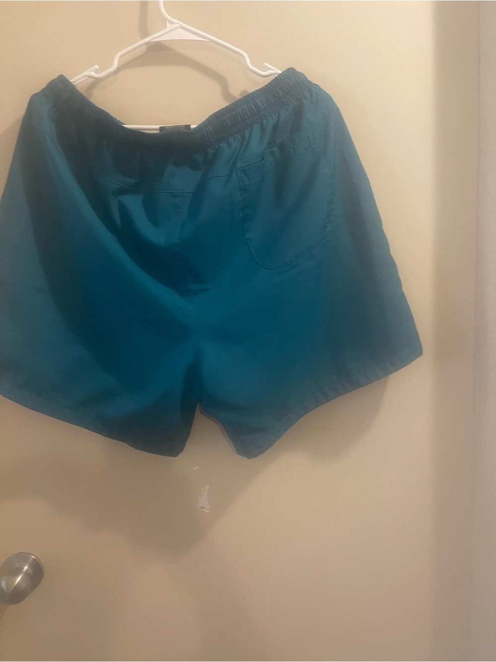 Mens Nike Teal Elastic-Waist Shorts